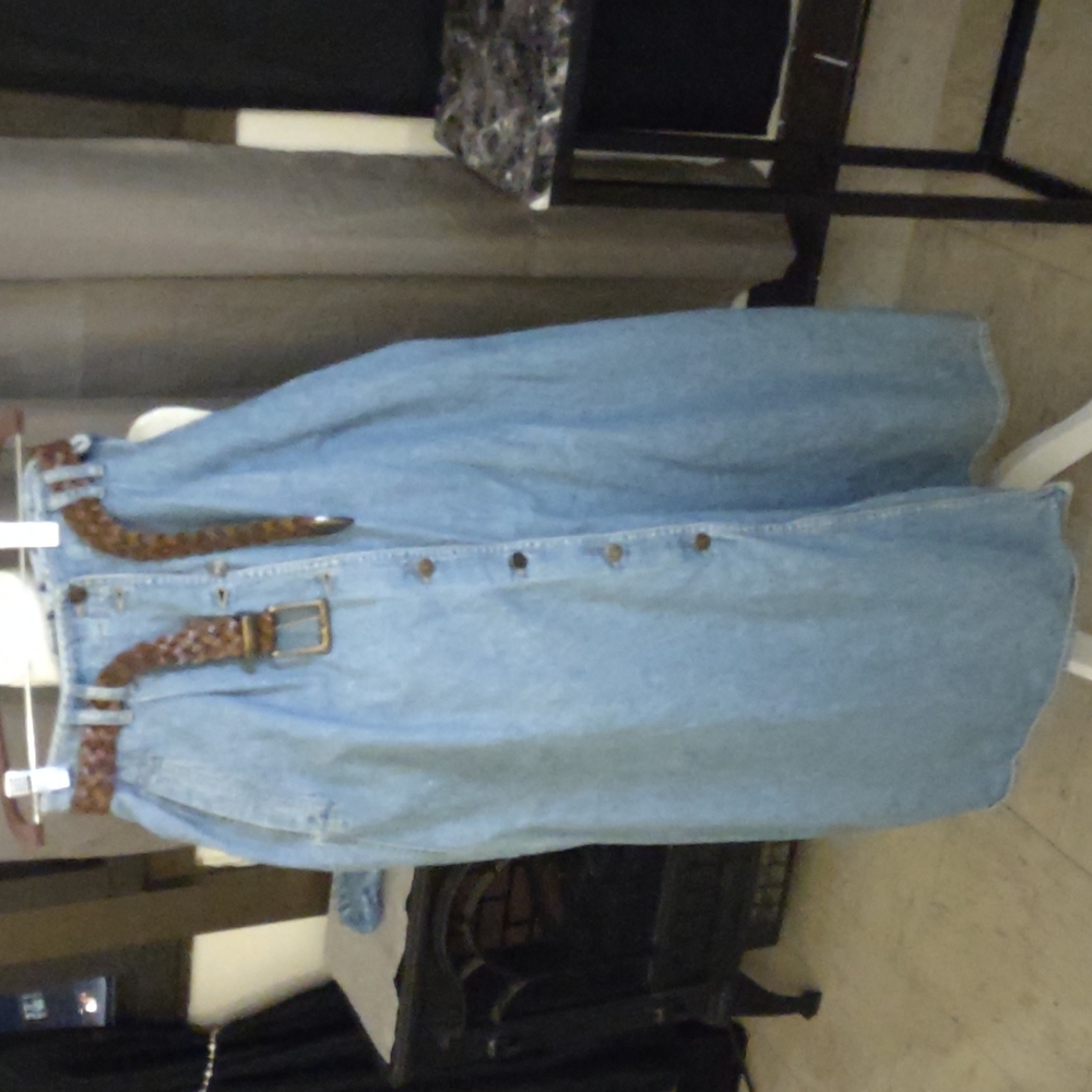 Long denim skirt